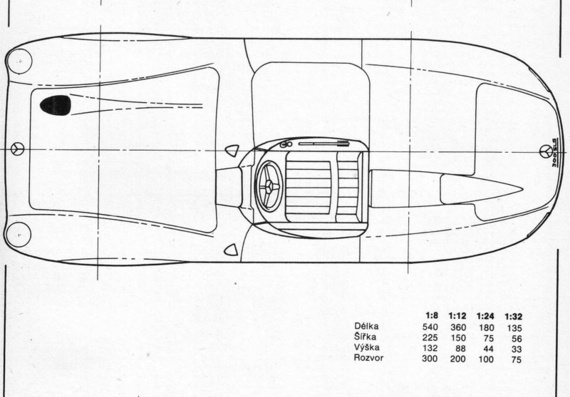 Mercedes 300 SLS (1957) (Mercedes 300 SLS (1957)) - drawings of the car